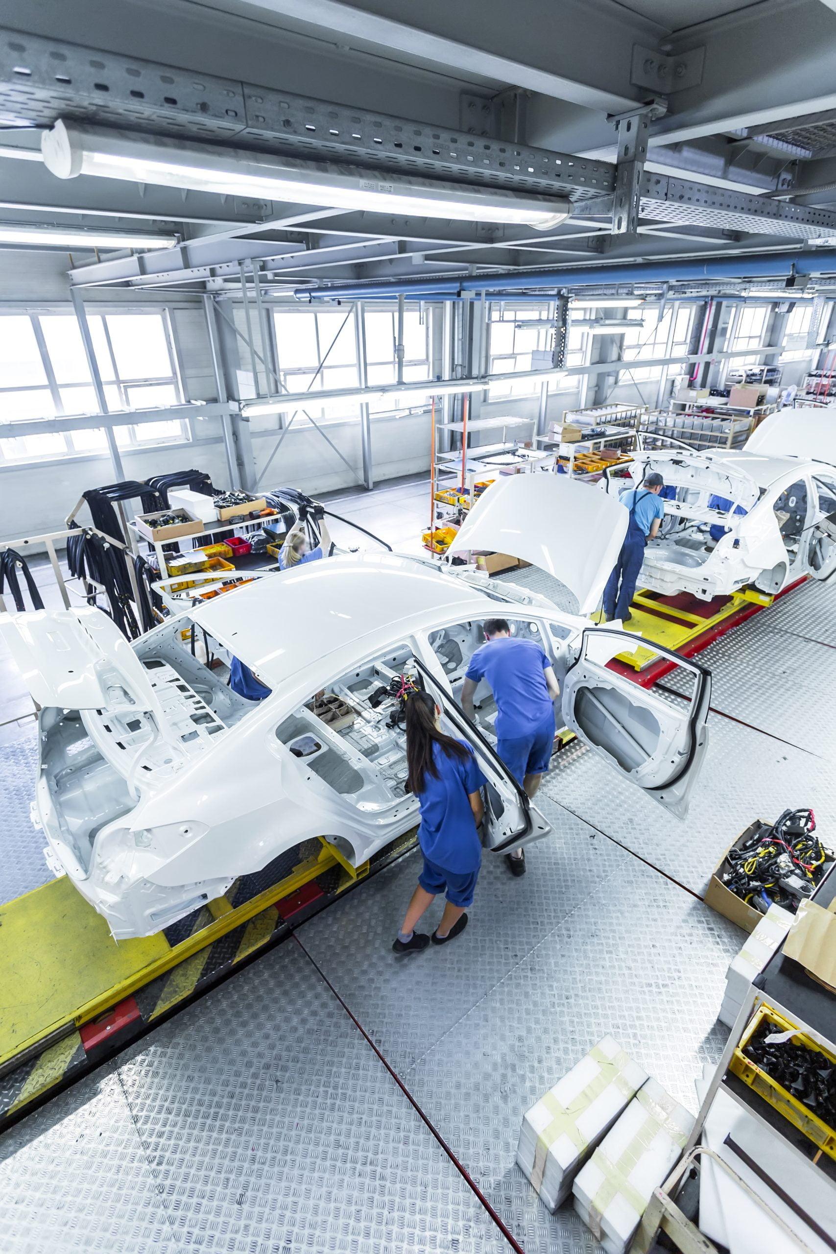 Industrial facility with automotive assembly line